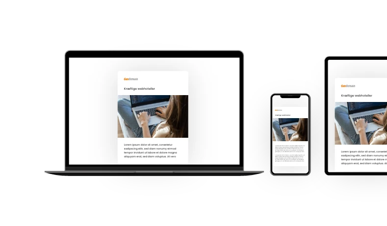E-mail på computer, mobil og tablet