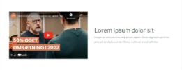 En video på en hjemmeside med tekst ved siden af